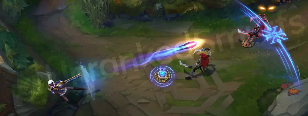 Arcane Commander Caitlyn W - trap activation pulse with cyan-blue motifs