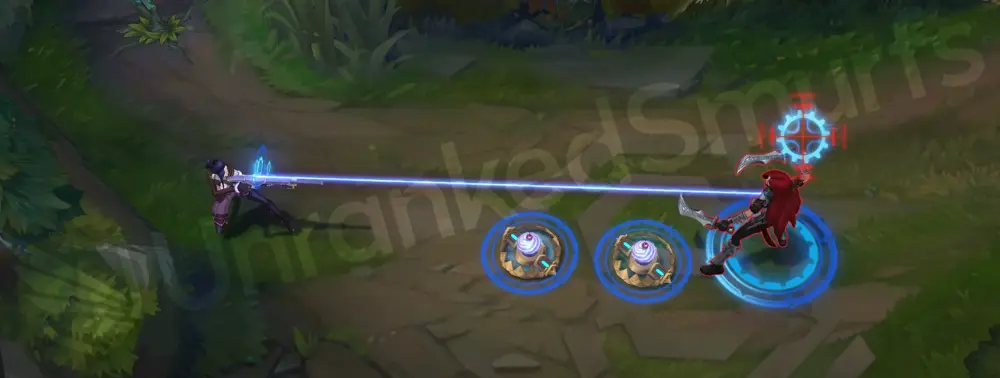 Arcane Enforcer Caitlyn R part 1 - lock-on overlay with cyan runes