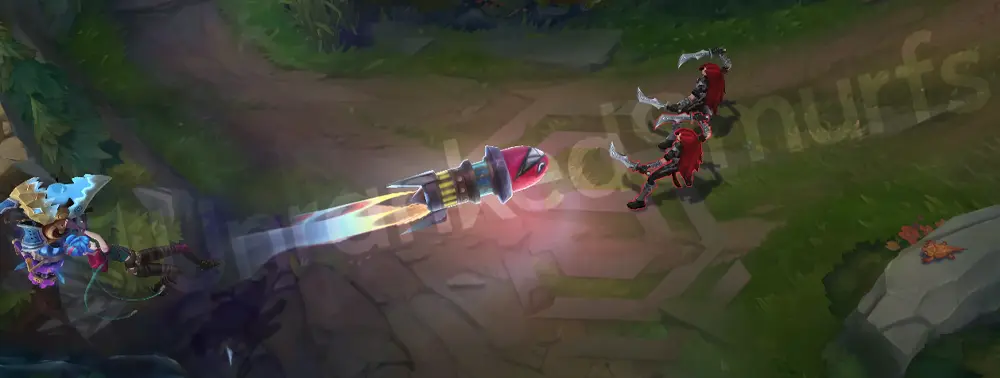 Arcane Fractured Jinx (Powder) R - multi-rocket salvo in blue and purple tones