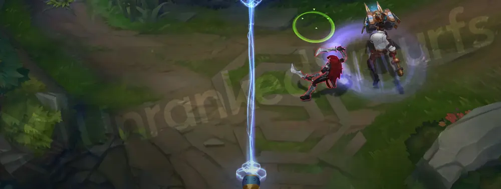 Arcane Inventor Jayce E - secondary effect with gear-like rings and glowing core