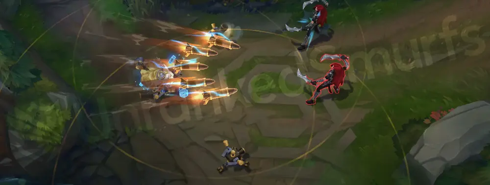 Arcane Professor Heimerdinger W - ability effect with clustered gadgets and sparks, part 1