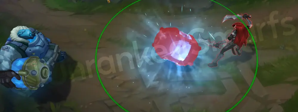 Arctic Ops Gragas Q - rolling frosted canister part 1 with cyan trail