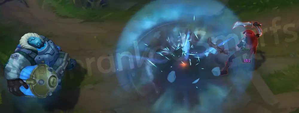 Arctic Ops Gragas Q - rolling frosted canister part 2 with fizzy cyan impact