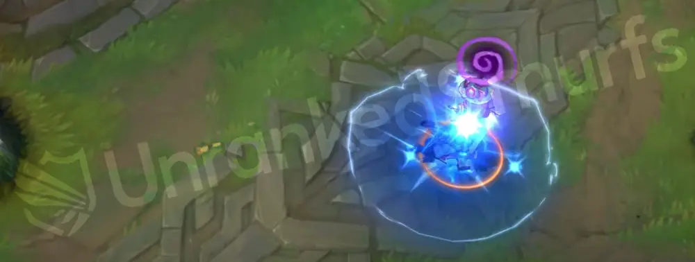 Arctic Ops Kennen E dash showing a cyan trail and movement effect