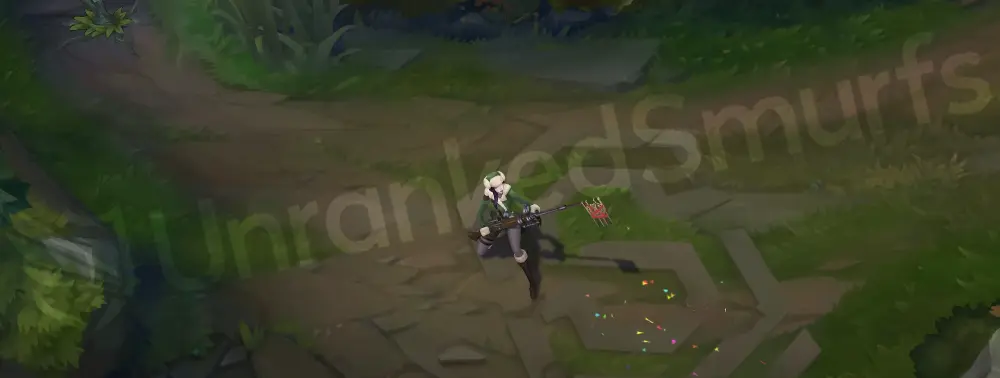 Arctic Warfare Caitlyn emote showing a winter gesture with visible breath vapor