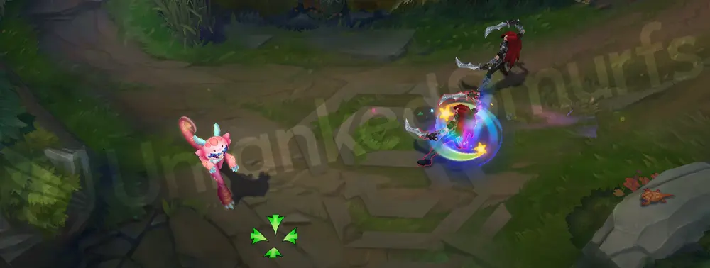 Cosplayer Neeko E - second frame showing cartoony star markers on the effect