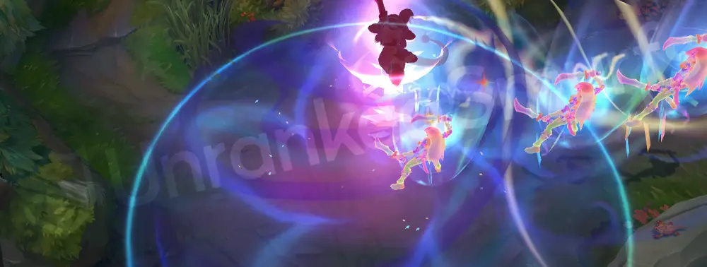 Cosplayer Neeko R - part two showing a larger area effect with pink accents and star icons