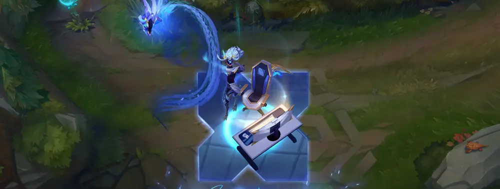 DRX Kindred custom recall showing Lamb summoning crystalline energy and DRX celebration effects