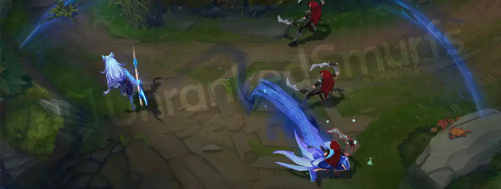 DRX Kindred W - circular blue marker and clean energy pulse around target