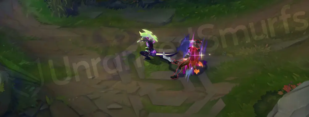 Empyrean Akali E part 4 with a burst of pink and purple energy