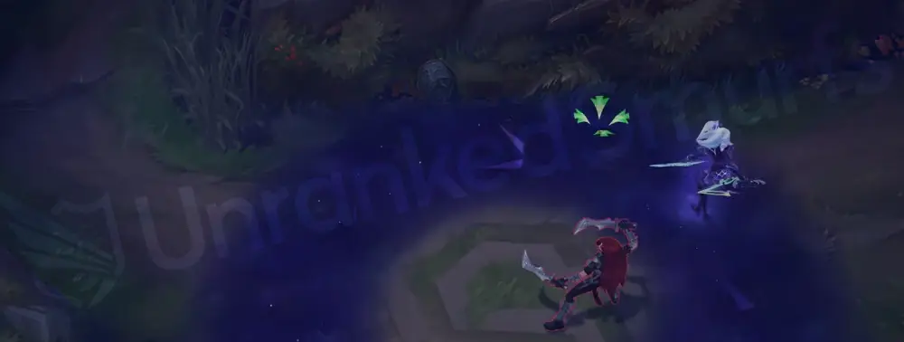 Empyrean Akali W - shroud effect with a black glossy surface and purple-pink aura