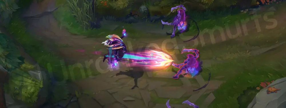 Empyrean Brand R part 1 two rifts form around Brand and channel violet and cyan fire toward him