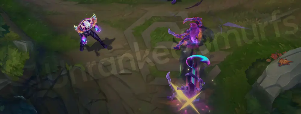 Empyrean Brand R part 3 large purple-blue-green explosion with shard-like particles