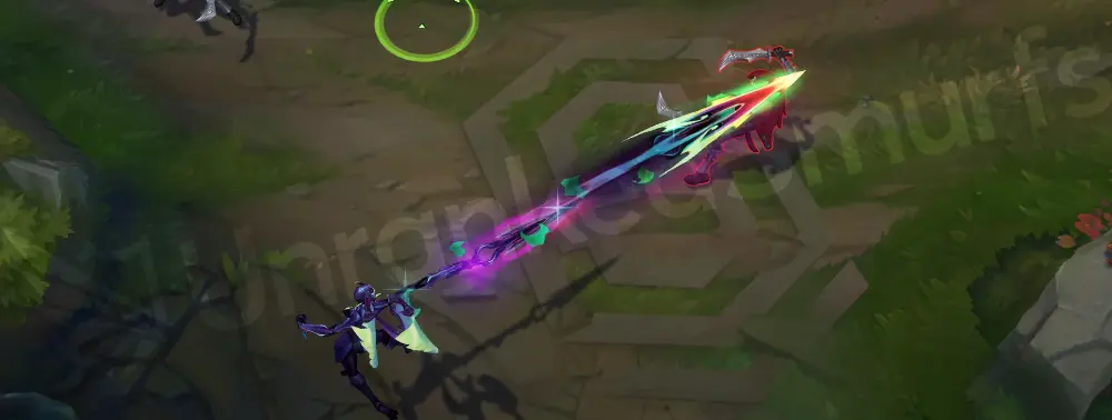 Empyrean Kayle E evolution part 1 showing a flame bloom under the armor