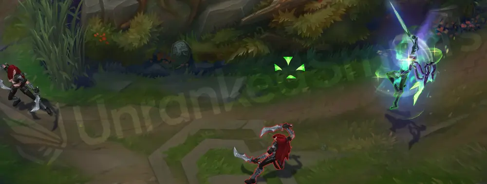 Empyrean Kayle W visual with cyan and pink buff shield glow