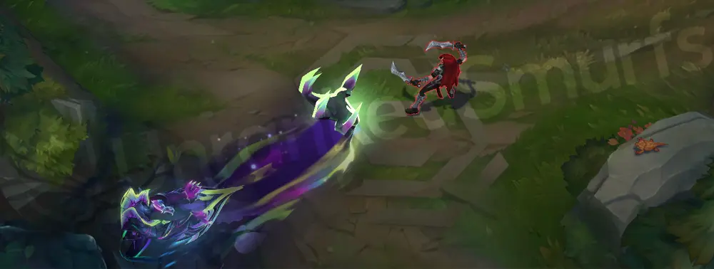 Empyrean Nocturne Q - crystalline slash part 1 with purple and green shards