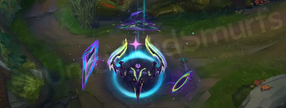 Empyrean Nocturne custom recall with portals opening and matter being absorbed into crystal cores