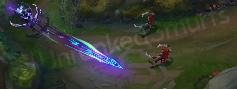 Empyrean Varus Q - Alternate angle showing arrow flight and runes