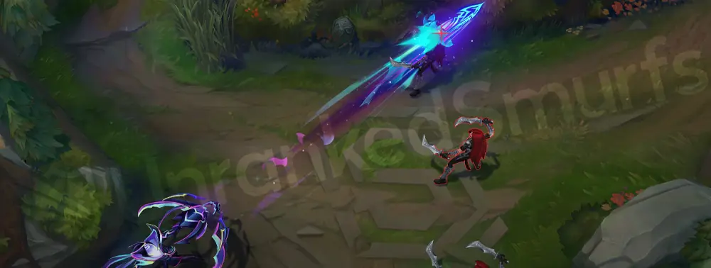 Empyrean Varus Q - Piercing Arrow part 2 with cyan energy spike