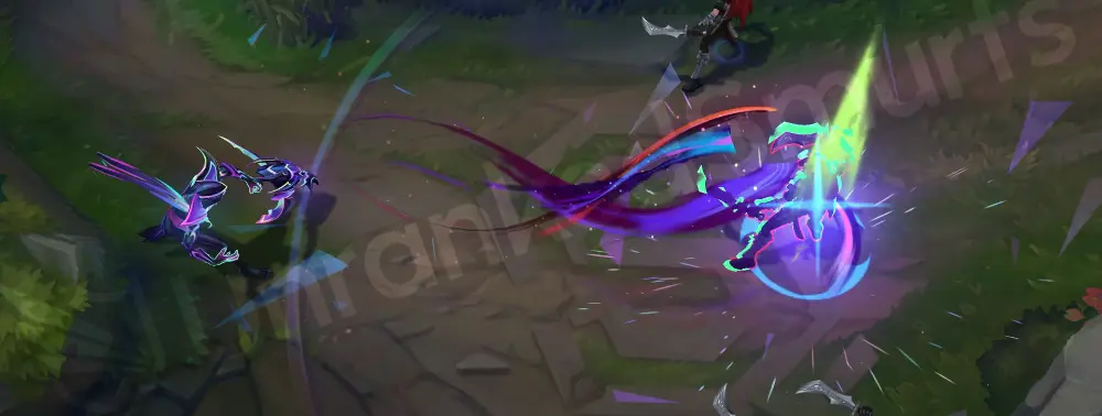 Empyrean Varus R - Portal opening with purple-cyan vortex