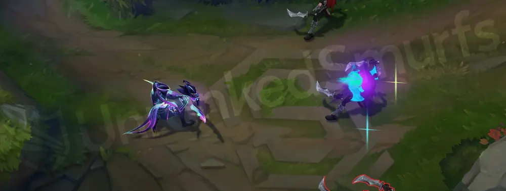 Empyrean Varus W - Blighted Quiver or ability shield with cyan and green pulses