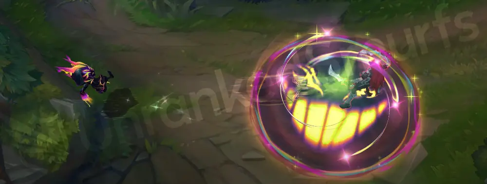 Empyrean Vex E - shadow burst with deep red and violet shards