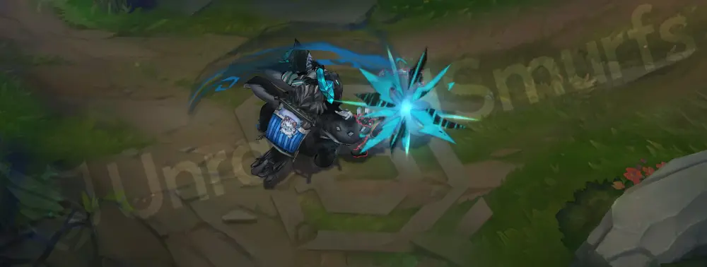 Fright Night Nunu & Willump Q - ink burst effect in deep turquoise and black