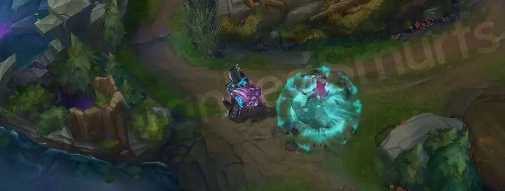 Fright Night Nunu & Willump W - part 2, secondary effect showing blue-black ink motifs