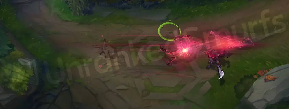 Fright Night Pyke E part 2 - E travel path with spiral motifs and red smear