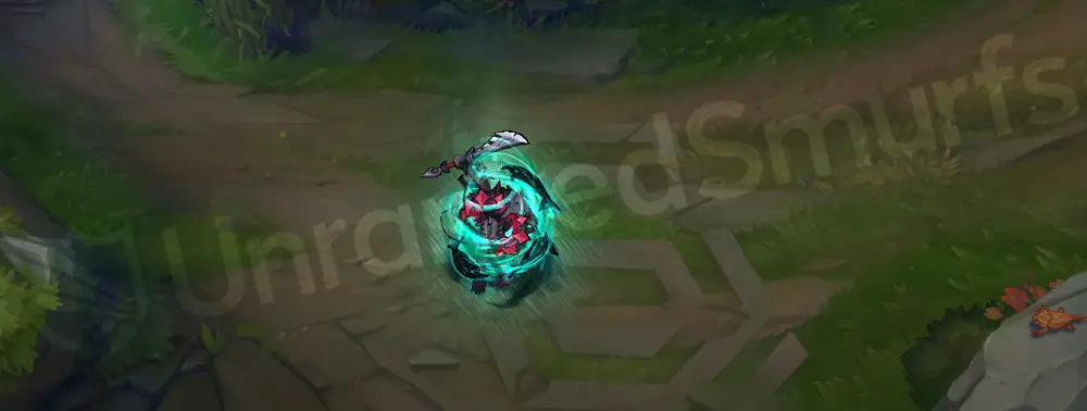 Fright Night Pyke passive animation showing red-black squiggles and spiral motif