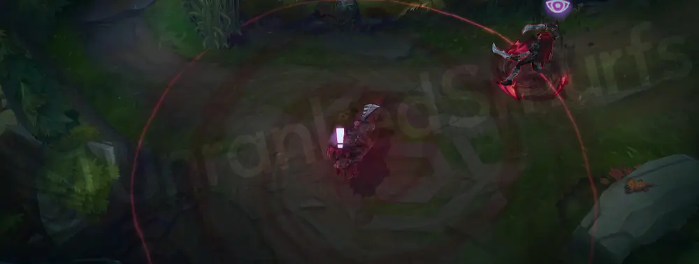 Fright Night Pyke W part 1 - pencil-art circle effect around Pyke with red sketch lines