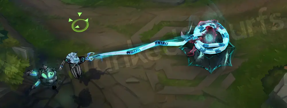 Fright Night Renata Glasc Q part 2 with a burst of ghostly cyan particles