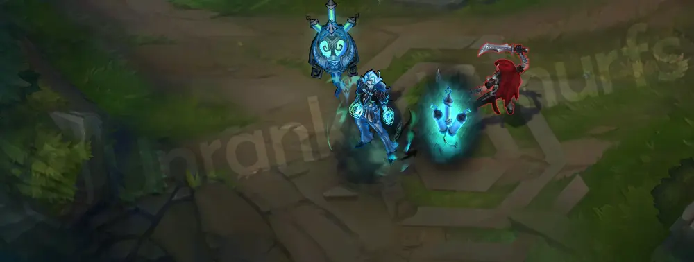 Fright Night Renata Glasc W showing a dark cyan tether or shield pulse