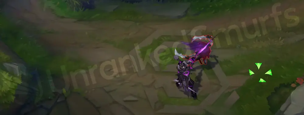 Fright Night Shaco basic auto attack animation with stitched knife and purple slash effect