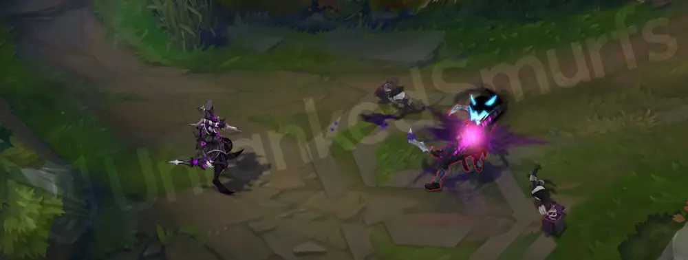 Fright Night Shaco E - secondary effect showing puppet-string particles and stitched sparks