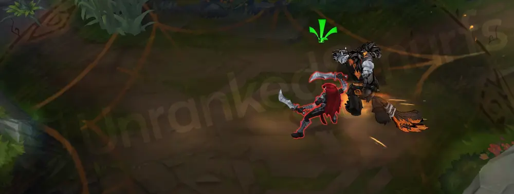 Fright Night Trundle W - ground stomp or buff area with sketchy black and orange impact marks