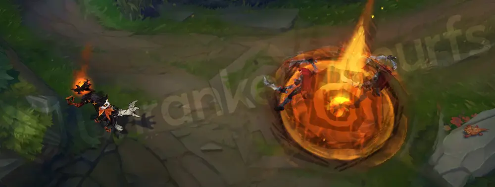Fright Night Veigar W alternate view showing stylized black-and-orange particle work (part 2)
