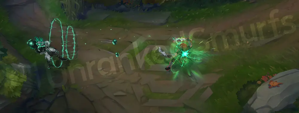 Fright Night Zeri chroma preview showing alternate color treatment on ability effects (chroma W/R preview)