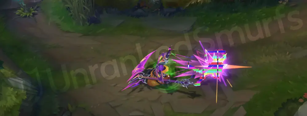 HEARTSTEEL Kayn (Rhaast) R - Part 2 showing deep blue and orange burst with comic onomatopoeia styling