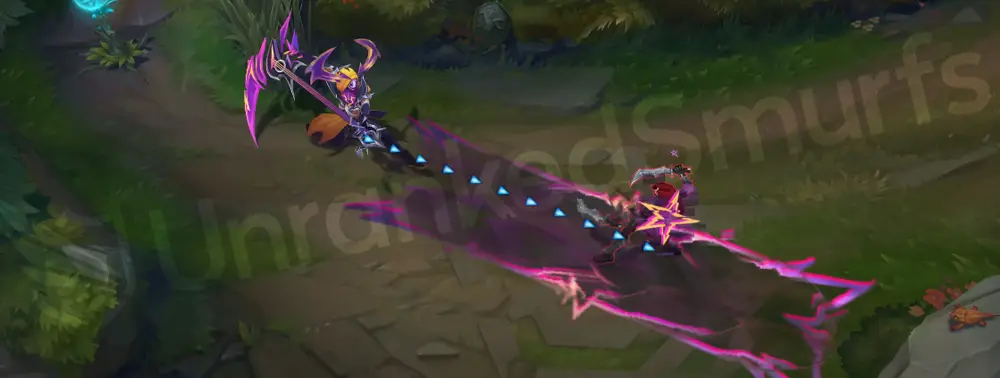 HEARTSTEEL Kayn (Rhaast) W - Part 1 with layered purple energy and dot-pattern comic texture