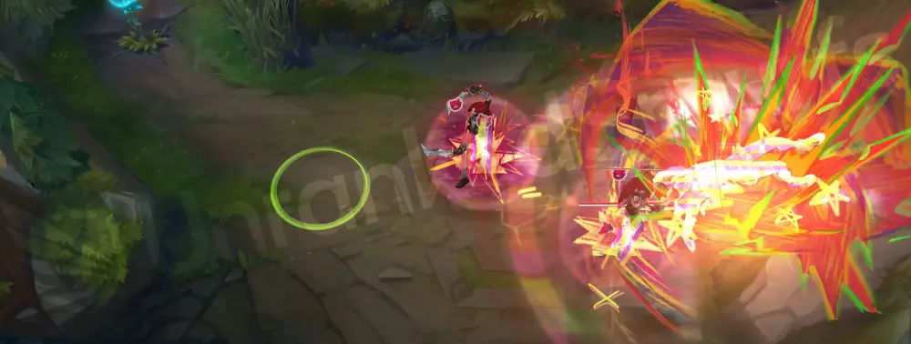 HEARTSTEEL Sett R - finishing slam with bold pink and green explosion and comic-style motion lines