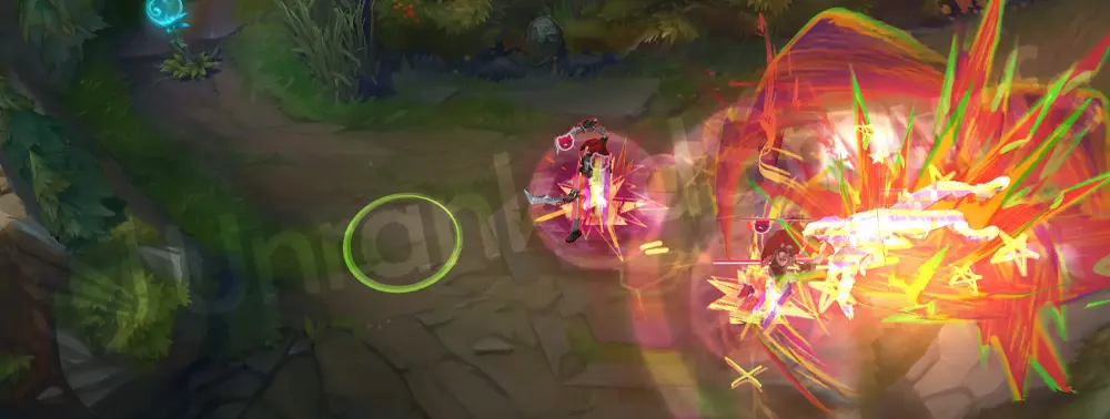 HEARTSTEEL Sett R extra frame 2 with green-pink explosion accents