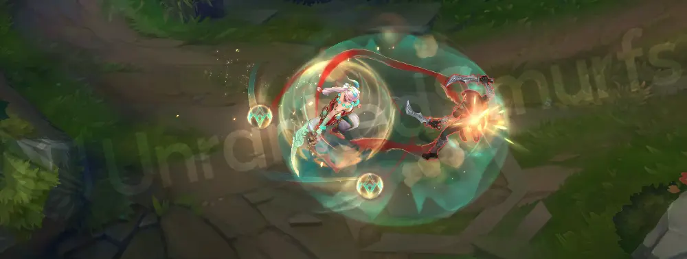 Heavenscale Diana W - secondary frame showing cloud accents around the shield pulse