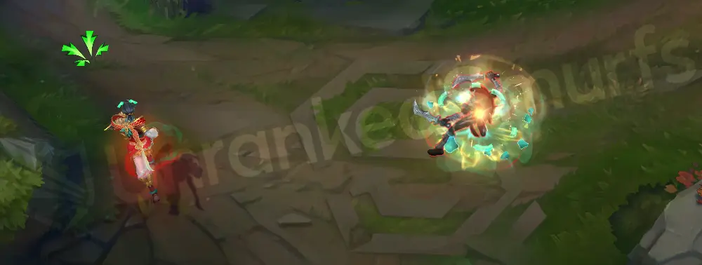 Heavenscale Ezreal custom recall where he meditates then catches a firework and tosses it into the sky
