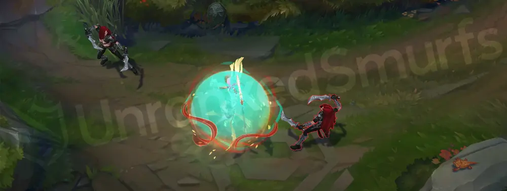 Heavenscale Janna E - gust tether with cloud and wing iconography and red-green particles