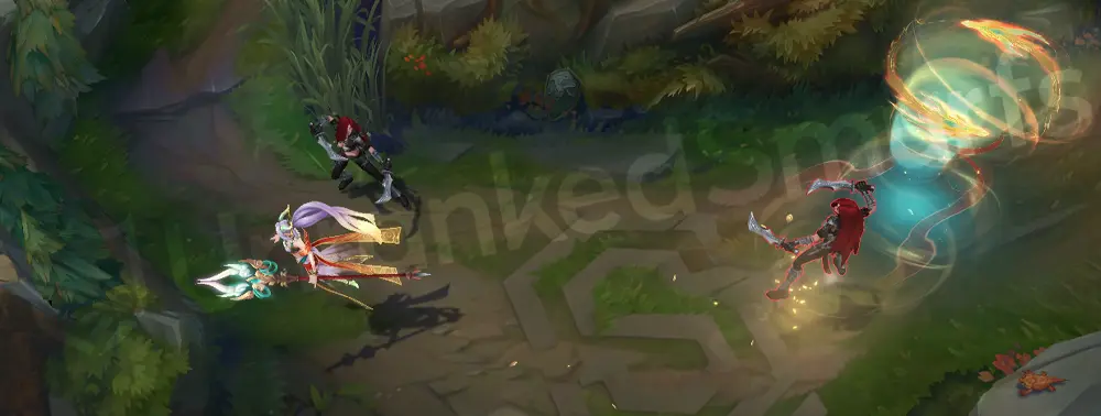 Heavenscale Janna Q - alternate frame showing draconic green-red trail