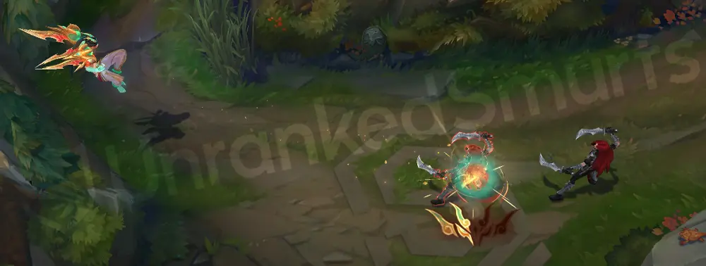 Heavenscale Kai'Sa W - secondary frame showing lingering lantern-like sparks