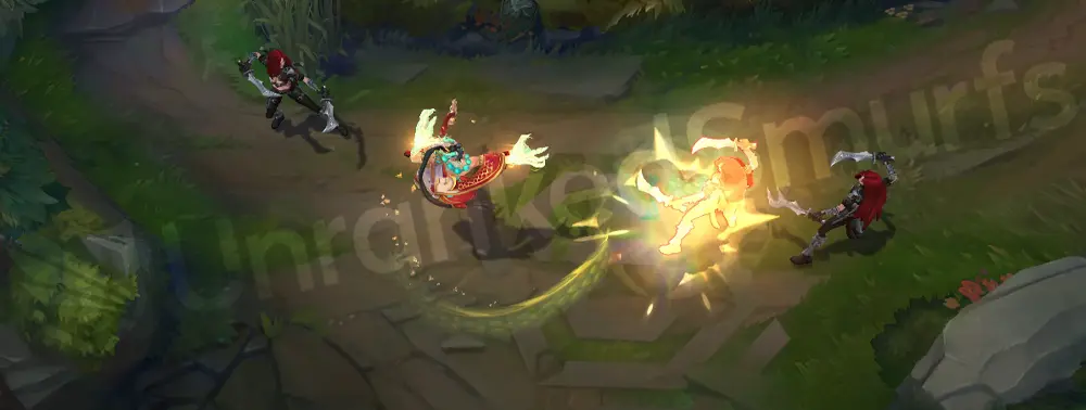 Heavenscale Lee Sin R - part 1 with circular dragon motif and layered color rings