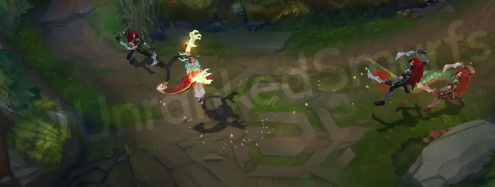 Heavenscale Lee Sin R - part 3 displaying the final ringed effect and pale yellow sparks