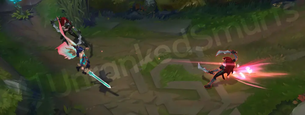 Immortal Journey Kayle E part 2 showing a ranged empowered strike with a peach-orange trail